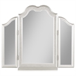 Pemberly Row Beveled Glass Tri-Fold Vanity Mirror in Silver Oak