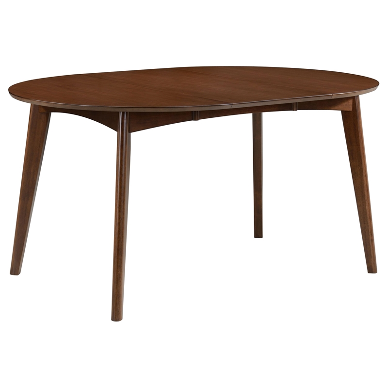 Pemberly Row Oval 60-inch Extension Leaf Dining Table in Dark Walnut