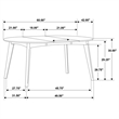 Pemberly Row Oval 60-inch Extension Leaf Dining Table in Dark Walnut