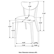 Pemberly Row Leatherette Wood Dining Side Chair Set of 2 in Dark Walnut