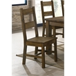 Pemberly Row Ladder Back Dining Side Chair Set of 2 in Rustic Golden Brown