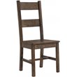 Pemberly Row Ladder Back Dining Side Chair Set of 2 in Rustic Golden Brown