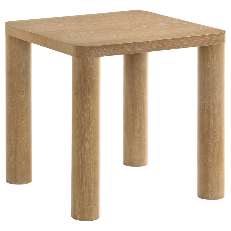 Pemberly Row 2-piece Wood Cocktail Coffee Table Set in Washed Oak