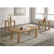 Pemberly Row 3-piece Wood Cocktail Coffee Table Set in Washed Oak