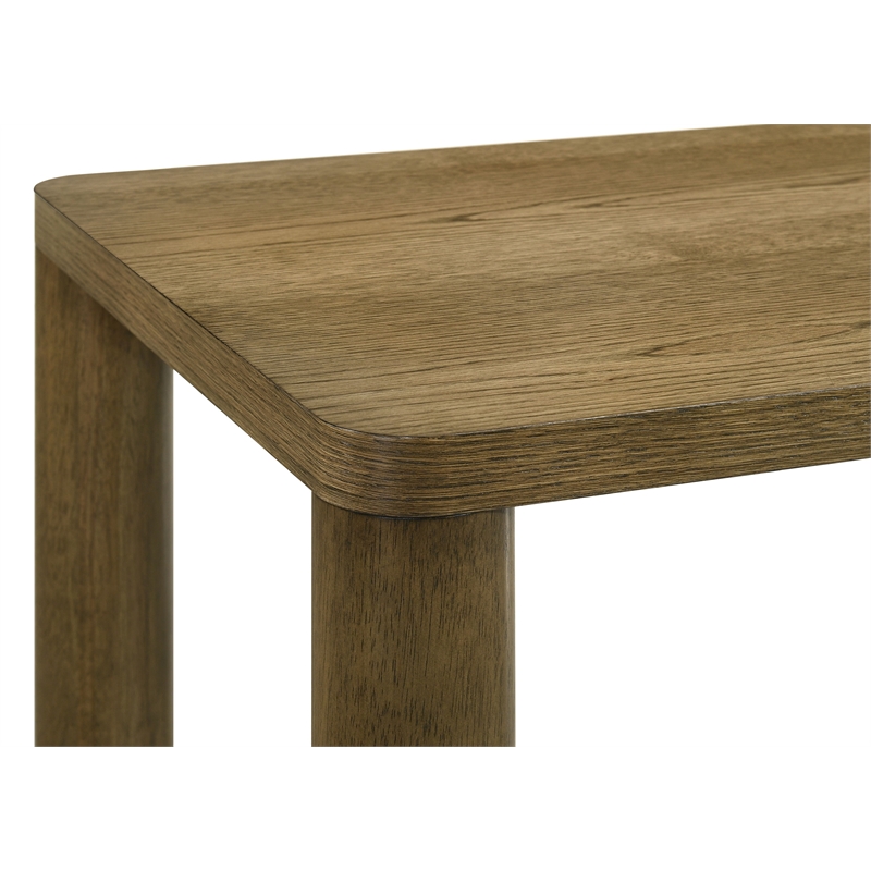 Pemberly Row Transitional Wood Accent Side End Table in Brown Oak