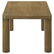 Pemberly Row Transitional Wood Cocktail Coffee Table in Brown Oak
