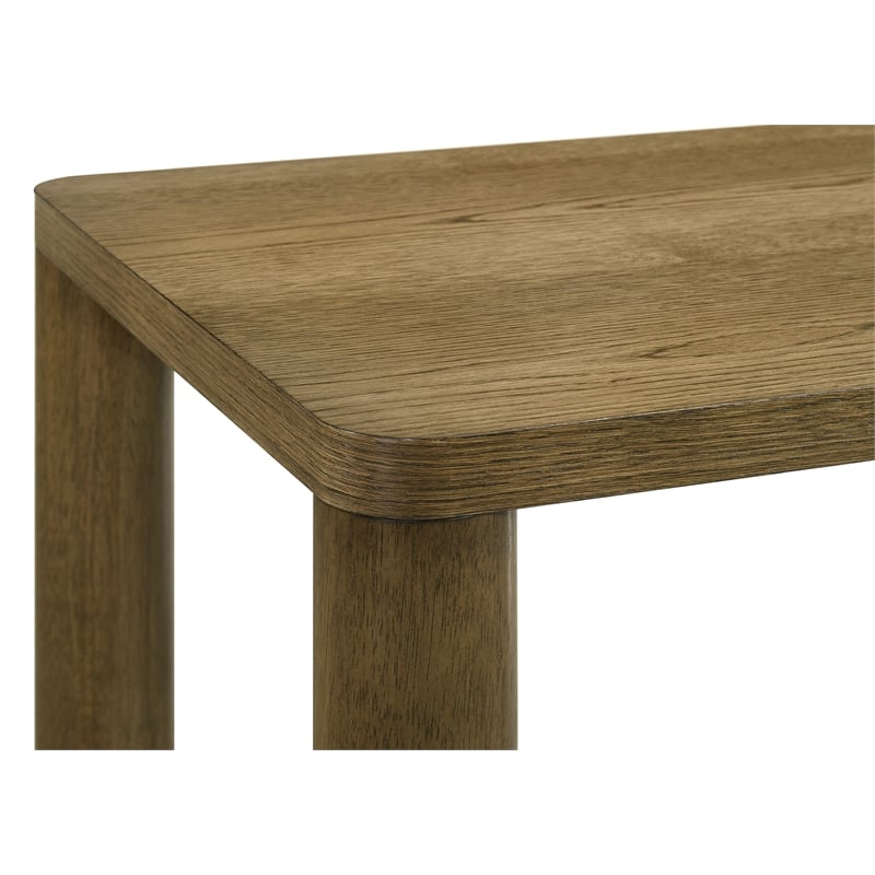 Pemberly Row Transitional Wood Cocktail Coffee Table in Brown Oak