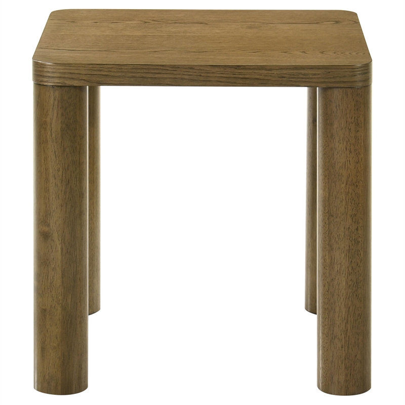 Pemberly Row 2-piece Wood Cocktail Coffee Table Set in Brown Oak