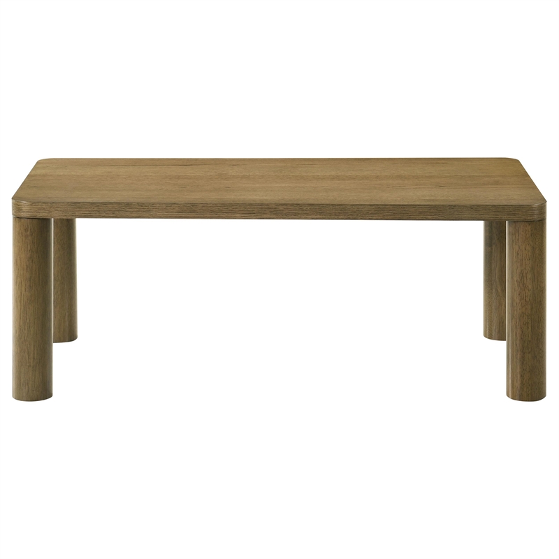 Pemberly Row 2-piece Wood Cocktail Coffee Table Set in Brown Oak