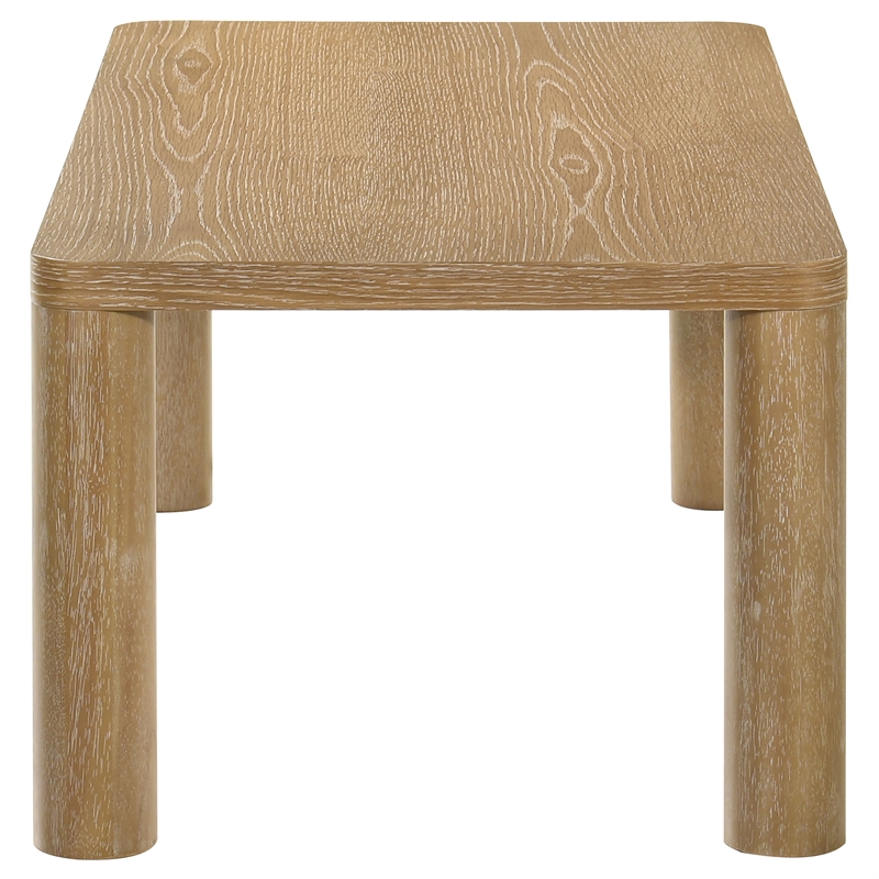 Pemberly Row Transitional Wood Cocktail Coffee Table in Washed Oak