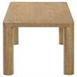 Pemberly Row Transitional Wood Cocktail Coffee Table in Washed Oak