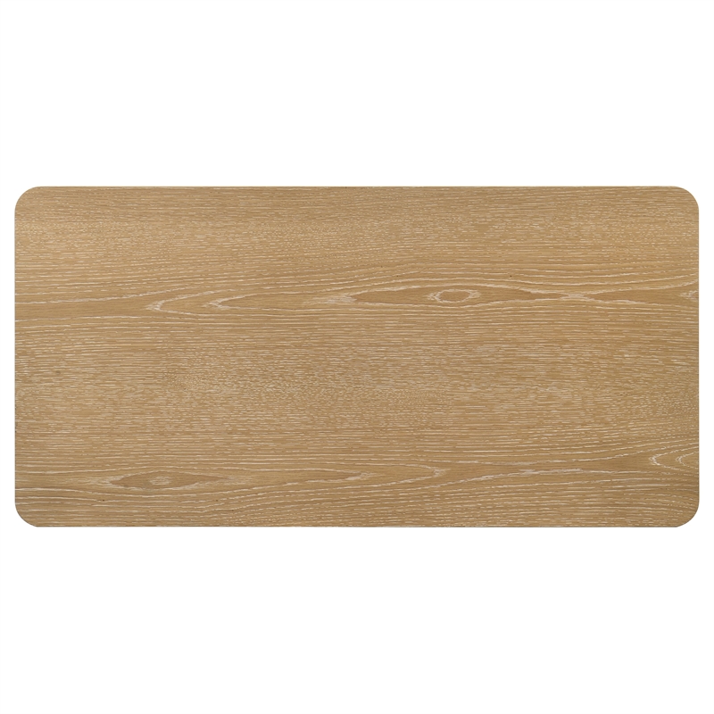 Pemberly Row Transitional Wood Cocktail Coffee Table in Washed Oak