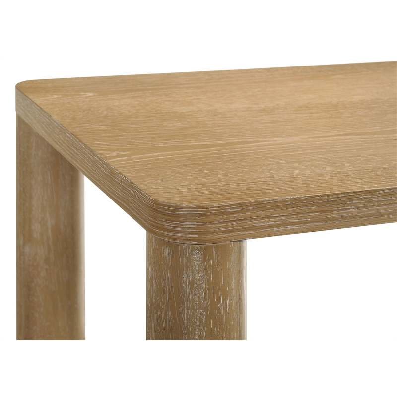Pemberly Row Transitional Wood Cocktail Coffee Table in Washed Oak