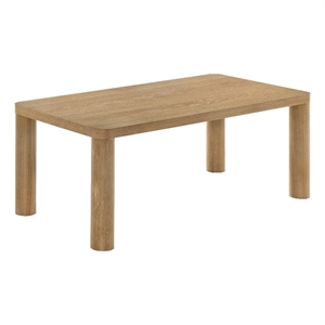 Pemberly Row Transitional Wood Cocktail Coffee Table in Washed Oak