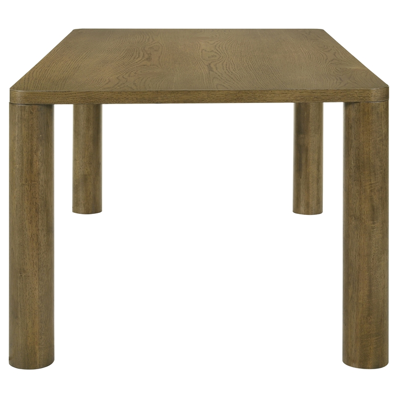 Pemberly Row 71-inch Rectangular Wood Dining Table in Brown Oak