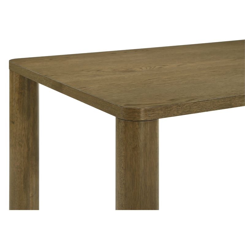 Pemberly Row 71-inch Rectangular Wood Dining Table in Brown Oak