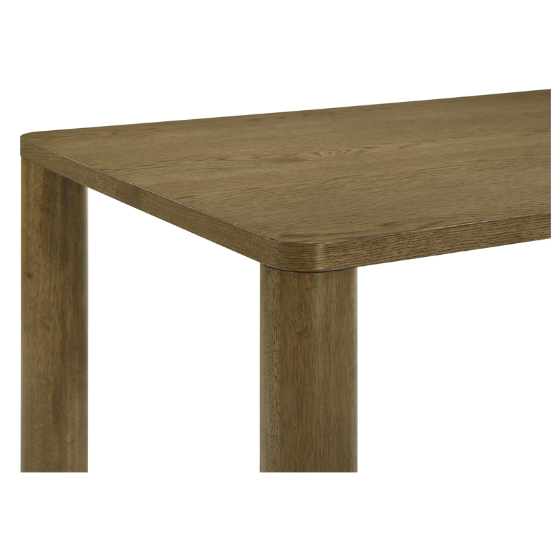 Pemberly Row 5-piece 71-inch Rectangular Dining Set in Brown Oak