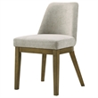 Pemberly Row Upholstered Dining Side Chair Set of 2 in Light Tan