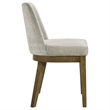 Pemberly Row Upholstered Dining Side Chair Set of 2 in Light Tan