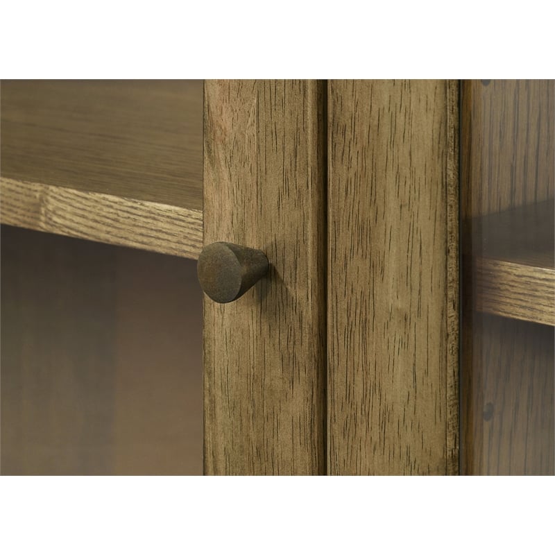Pemberly Row 71-inch Dining Sideboard Buffet Server in Brown Oak