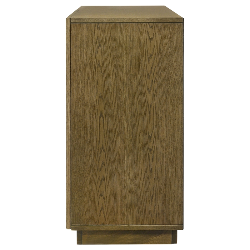 Pemberly Row 71-inch Dining Sideboard Buffet Server in Brown Oak