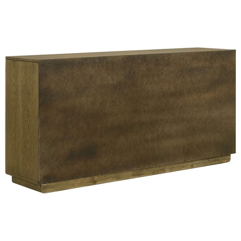 Pemberly Row 71-inch Dining Sideboard Buffet Server in Brown Oak