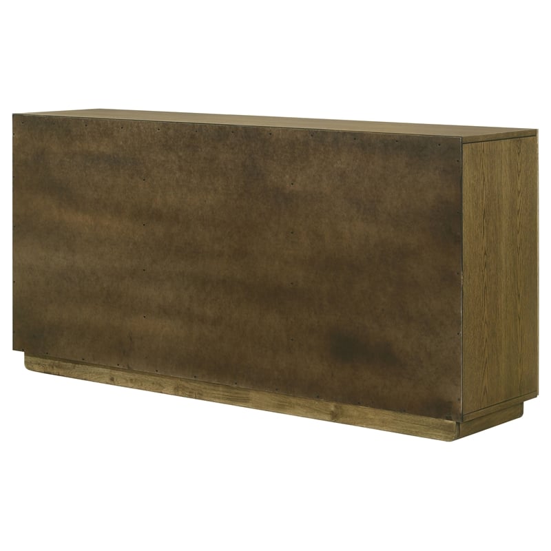 Pemberly Row 71-inch Dining Sideboard Buffet Server in Brown Oak