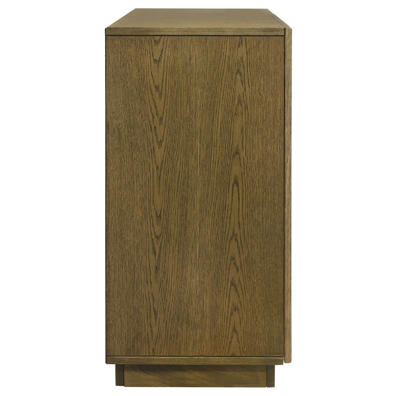 Pemberly Row 71-inch Dining Sideboard Buffet Server in Brown Oak