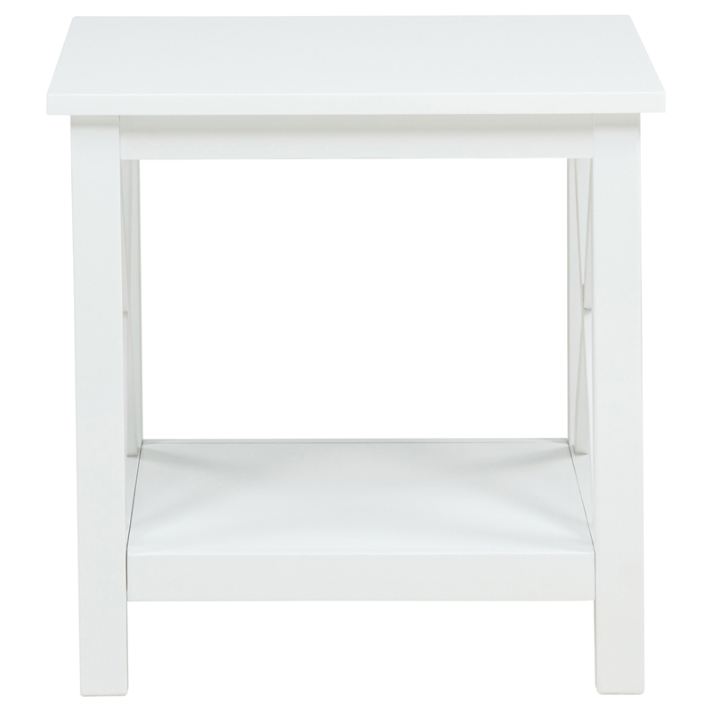 Pemberly Row 2-piece Wood Lift Top Coffee Table Set in White