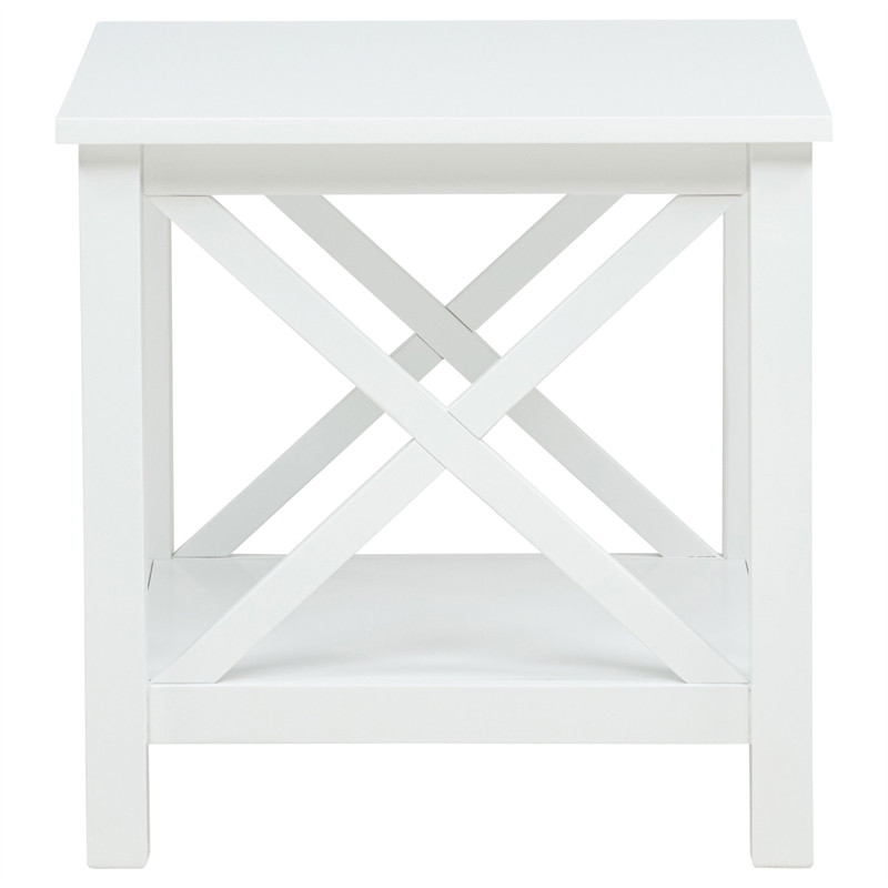 Pemberly Row 3-piece Wood Lift Top Coffee Table Set in White