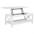 Pemberly Row 3-piece Wood Lift Top Coffee Table Set in White