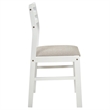 Pemberly Row 3-Piece Round Wood Drop Leaf Dining Set in White/Beige