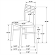 Pemberly Row 3-Piece Round Wood Drop Leaf Dining Set in White/Beige