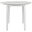 Pemberly Row 3-Piece Round Wood Drop Leaf Dining Set in White/Beige
