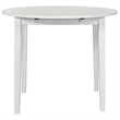 Pemberly Row 3-Piece Round Wood Drop Leaf Dining Set in White/Beige