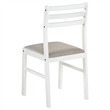 Pemberly Row 3-Piece Round Wood Drop Leaf Dining Set in White/Beige