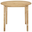 Pemberly Row 3-piece Round Drop Leaf Dining Table Set in Natural