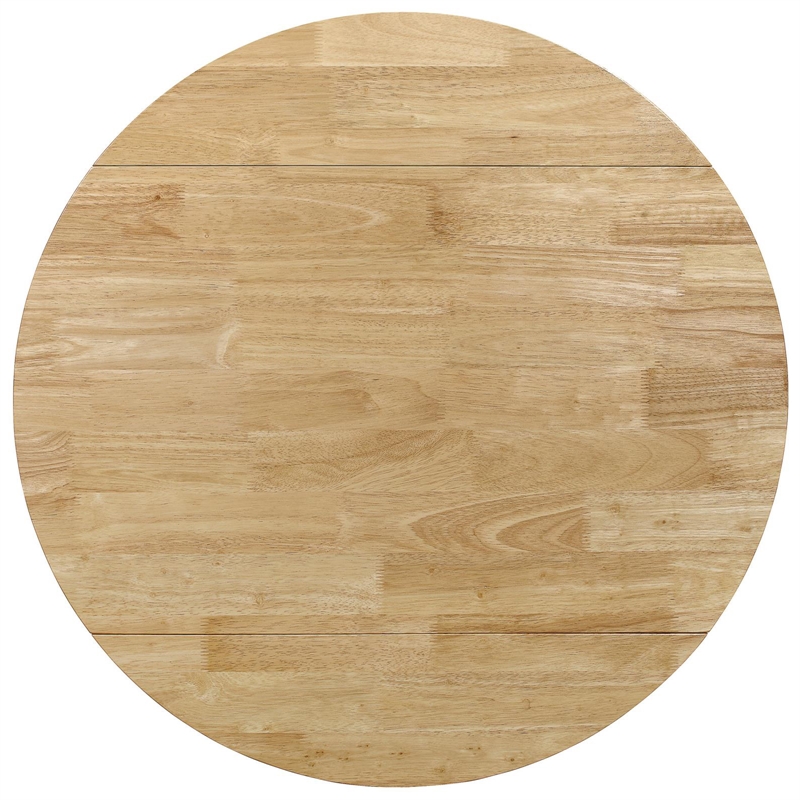 Pemberly Row 3-piece Round Drop Leaf Dining Table Set in Natural