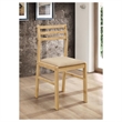 Pemberly Row 3-piece Round Drop Leaf Dining Table Set in Natural