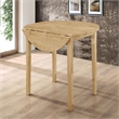 Pemberly Row 3-piece Round Drop Leaf Dining Table Set in Natural
