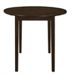 Pemberly Row 3-piece Round Drop Leaf Dining Table Set in Cappuccino