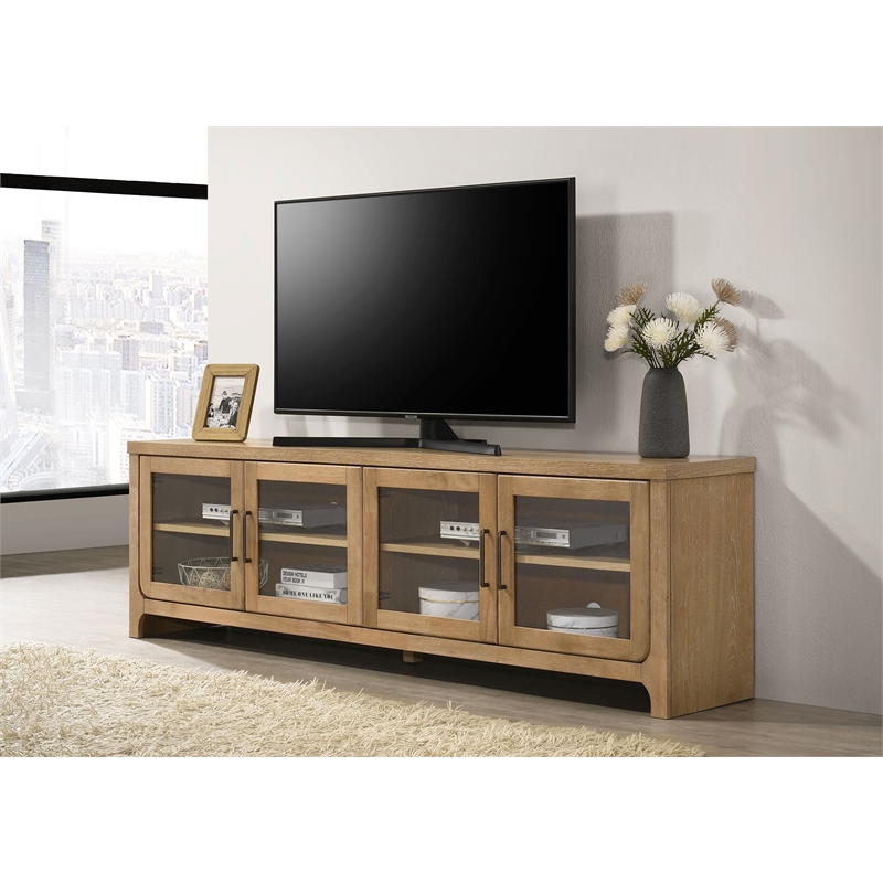 Pemberly Row 4-Door Wood TV Stand for TVs up to 85