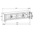 Pemberly Row 4-Door Wood TV Stand for TVs up to 85