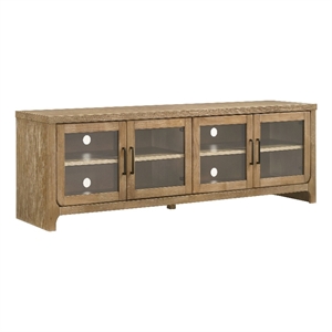 Pemberly Row 4-Door Wood TV Stand for TVs up to 85&quot in Washed Oak