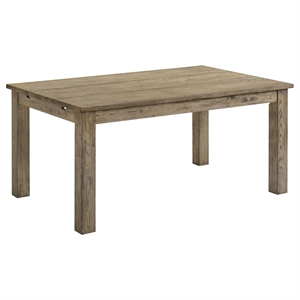 Pemberly Row 87&quot Rubberwood Extension Dining Table in Vineyard Oak