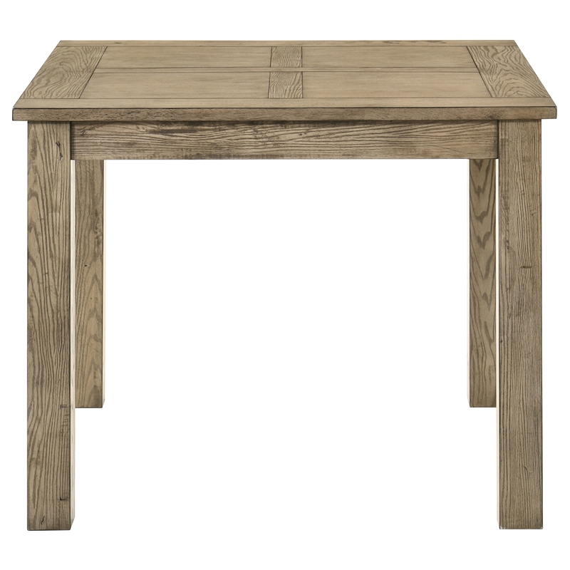 Pemberly Row Square Rubberwood Counter Height Dining Table in Vineyard Oak