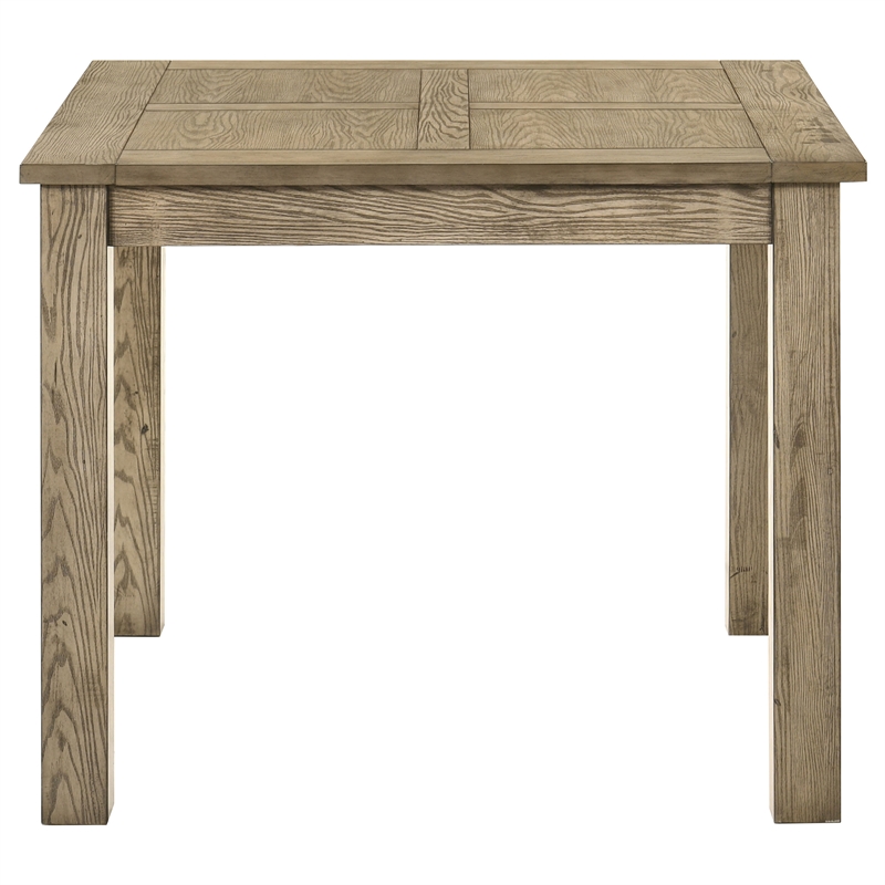 Pemberly Row Square Rubberwood Counter Height Dining Table in Vineyard Oak