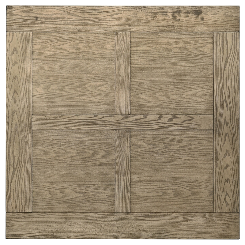Pemberly Row Square Rubberwood Counter Height Dining Table in Vineyard Oak