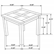 Pemberly Row Square Rubberwood Counter Height Dining Table in Vineyard Oak