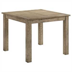 Pemberly Row Square Rubberwood Counter Height Dining Table in Vineyard Oak